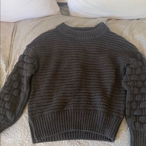 Grey knit sweater